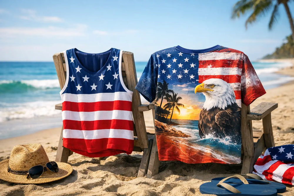 Patriotic Beach Shirts That Carry the Coast