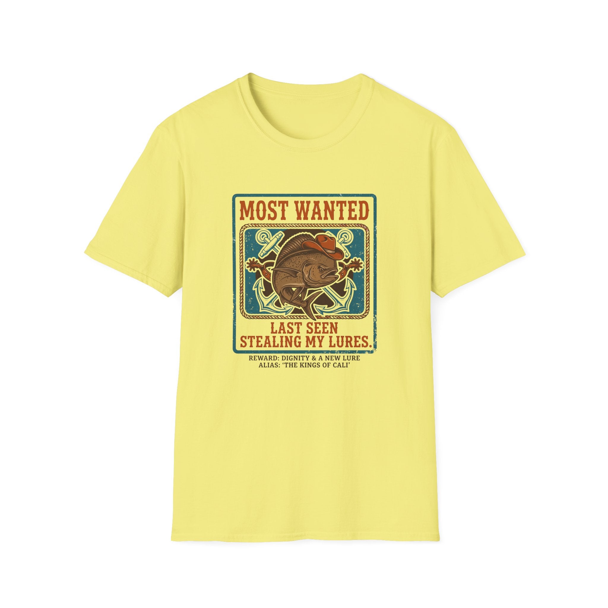 Most Wanted Fishing Shirt - "Last Seen Stealing My Lures" Tee
