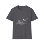 Sunrise Seagulls Graphic T-Shirt — Minimal Beach Sunset Tee
