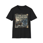 To Arms Against Blackbeard T-Shirt — Vintage Pirate Poster Tee