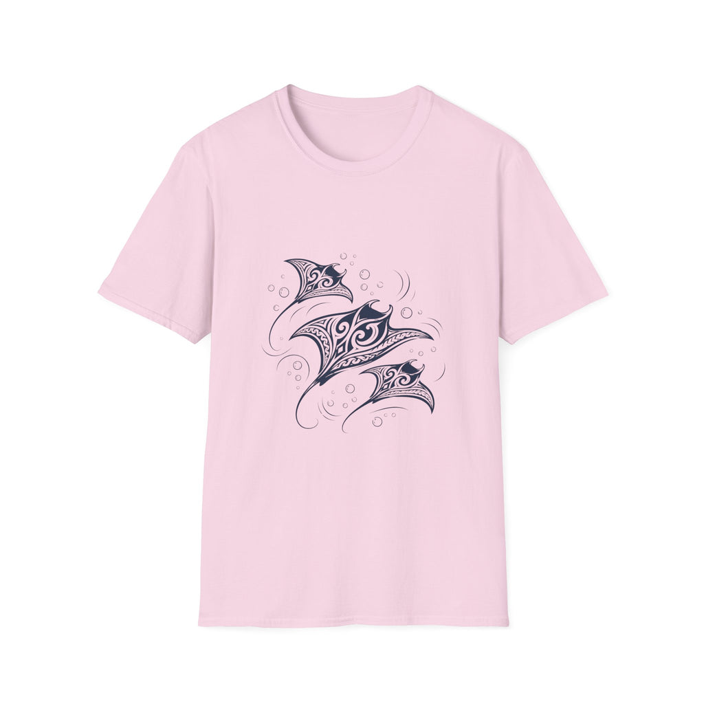 Tribal Manta Ray T-Shirt — Ocean Wave Nautical Art Tee