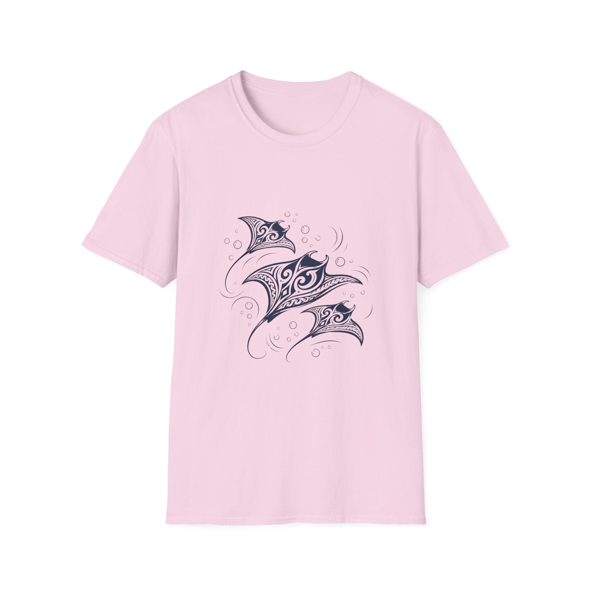 Tribal Manta Ray T-Shirt — Ocean Wave Nautical Art Tee