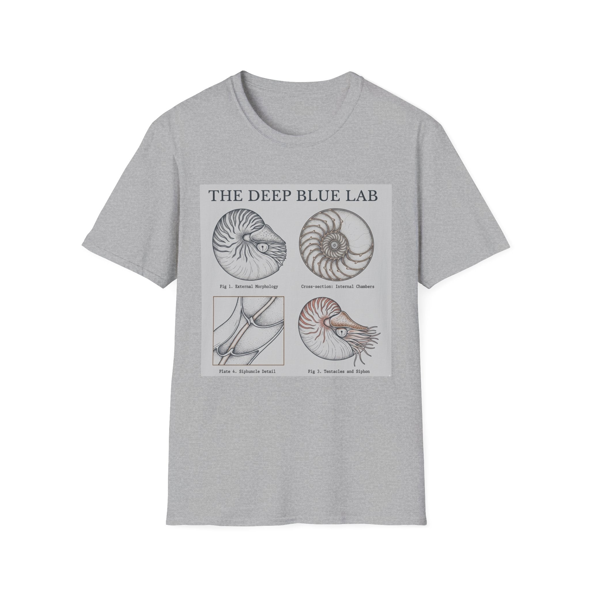 Nautilus Anatomy T-Shirt – The Deep Blue Lab Vintage Sea Life Tee