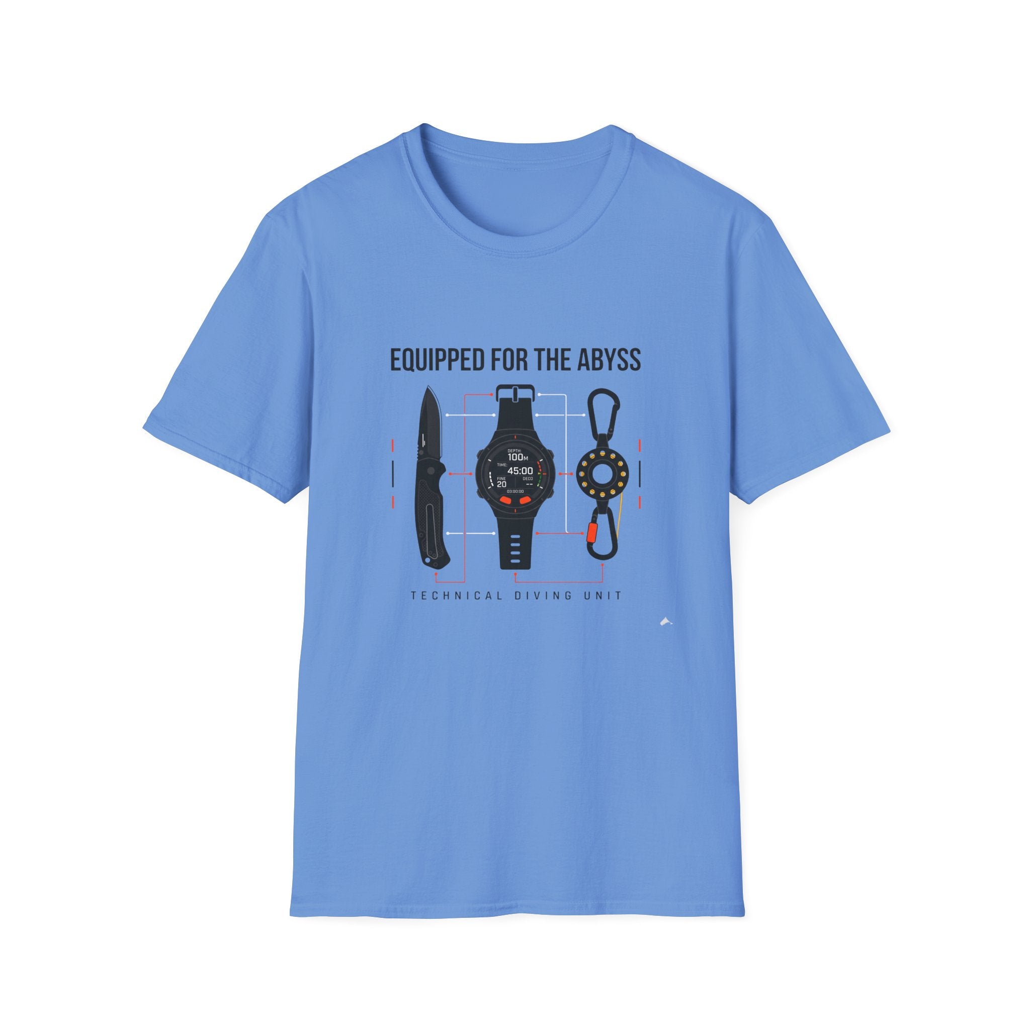 Equipped for the Abyss Scuba Gear T-Shirt — Technical Diving Tools Tee