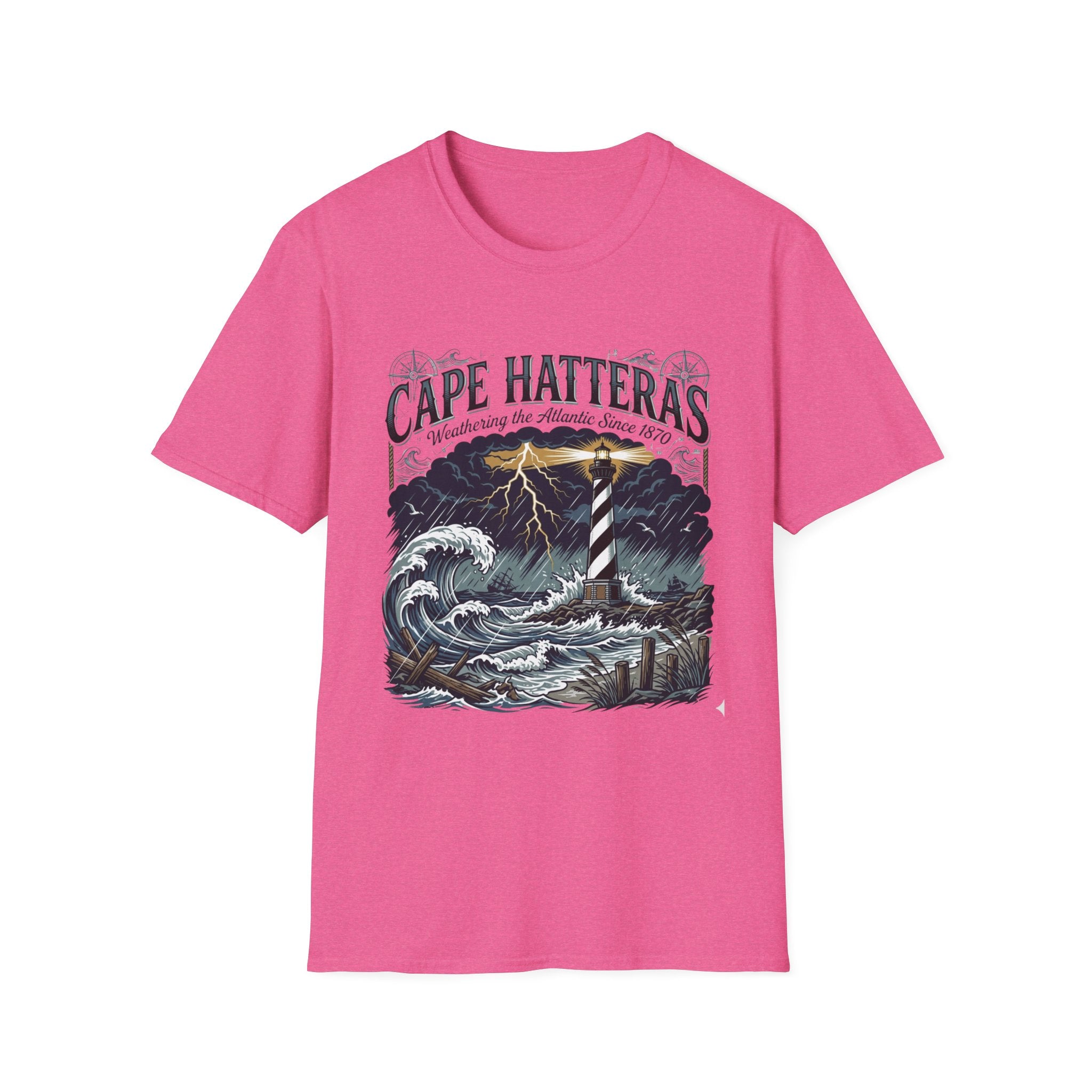 Cape Hatteras Lighthouse Storm T-Shirt — Weathering the Atlantic Since 1870