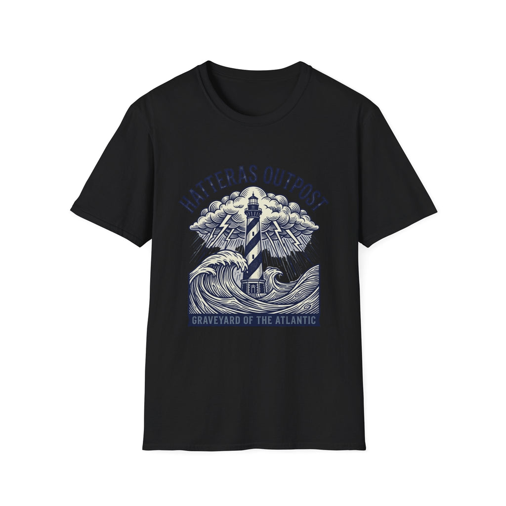 Hatteras Outpost Lighthouse T‑Shirt — Graveyard of the Atlantic Nautical Tee