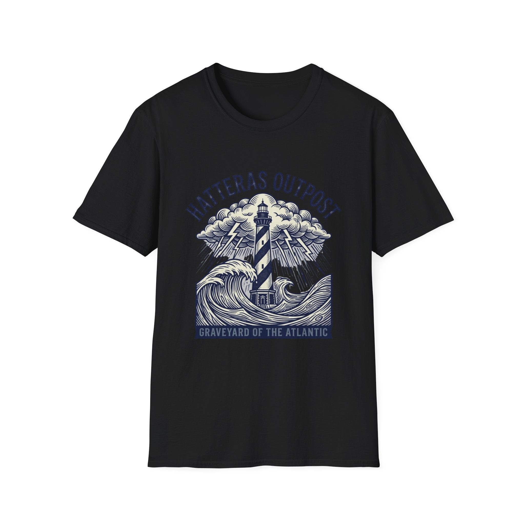 Hatteras Outpost Lighthouse T‑Shirt — Graveyard of the Atlantic Nautical Tee