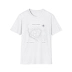 Island Map T-Shirt — Minimal Nautical Compass Tee