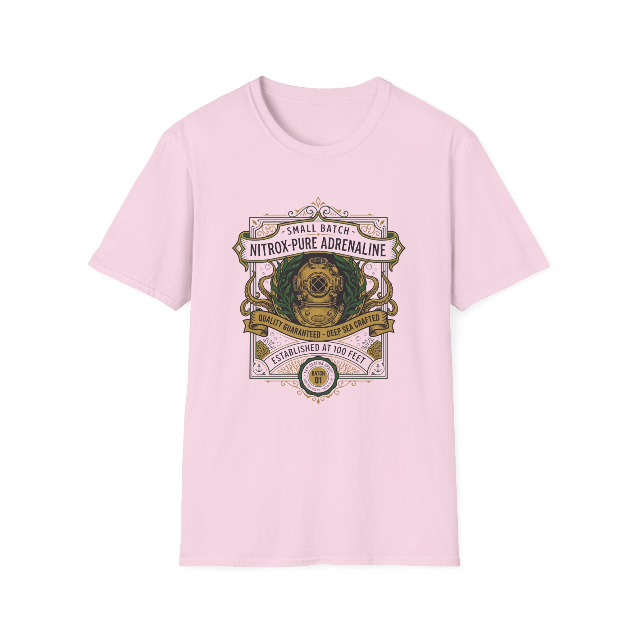 Nitrox Pure Adrenaline Graphic T-Shirt — Vintage Diving Emblem Tee