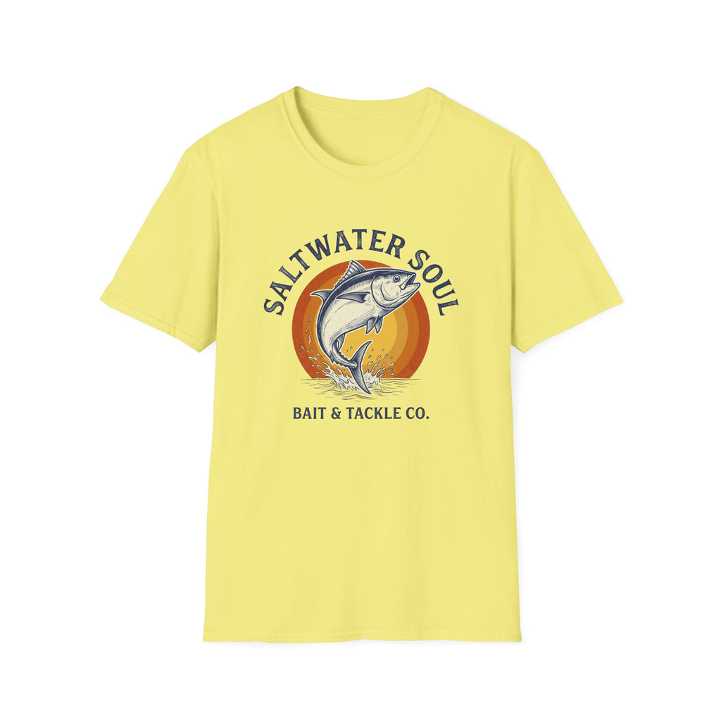 Saltwater Soul Fishing T-Shirt — Bait & Tackle Coastal Tee