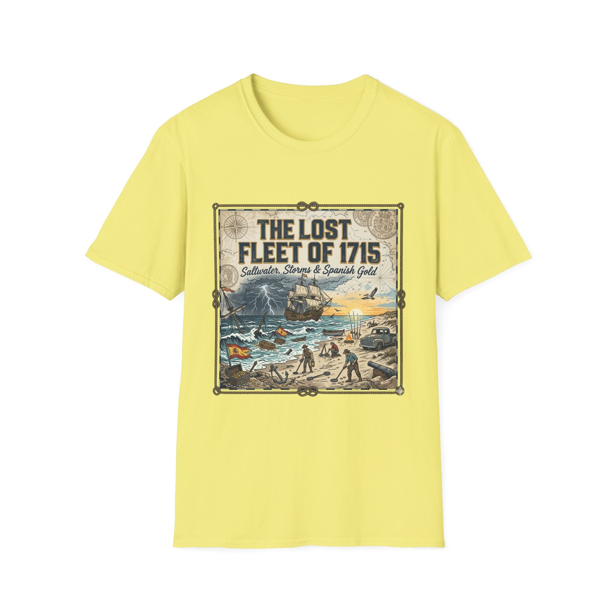 The Lost Fleet of 1715 T-Shirt — Vintage Salvage, Storms & Spanish Gold Graphic Tee