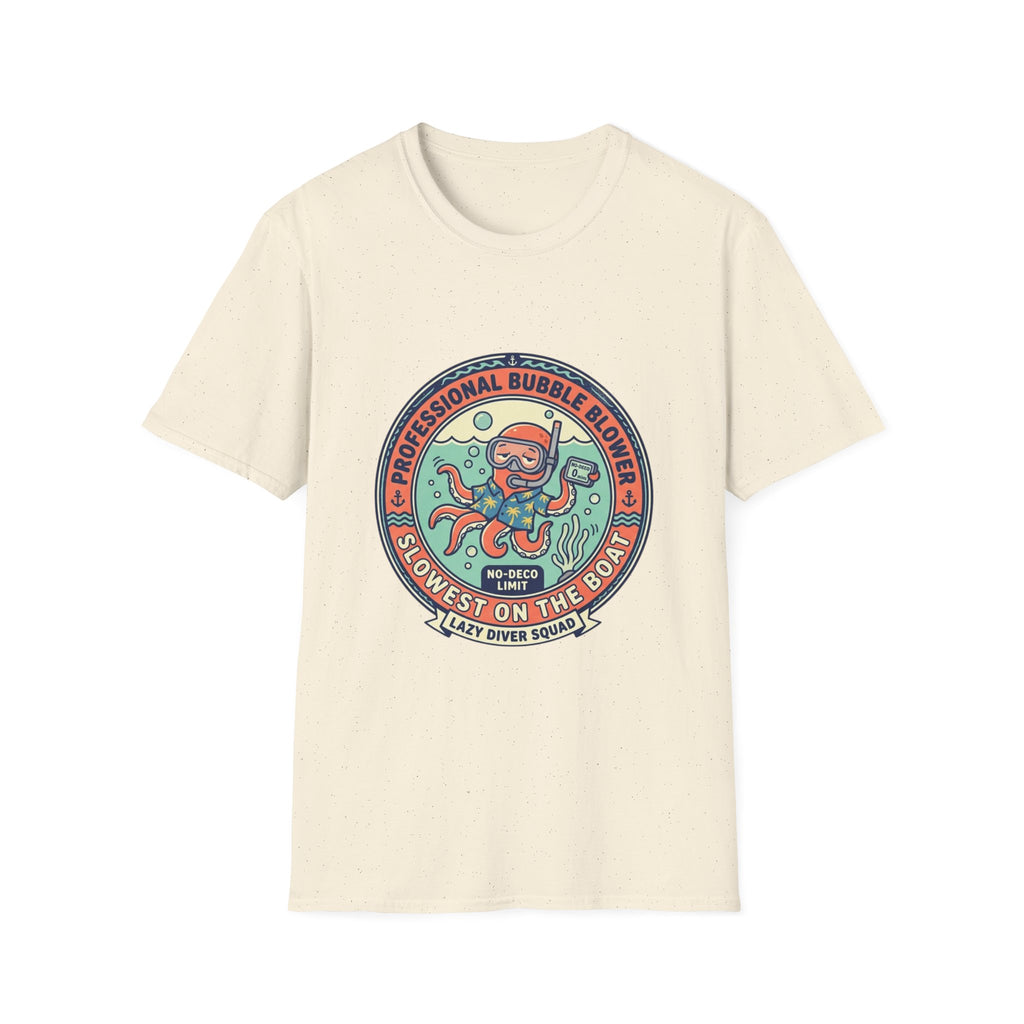 Octopus Bubble Blower T-Shirt — "Professional Bubble Blower" Retro Nautical Tee
