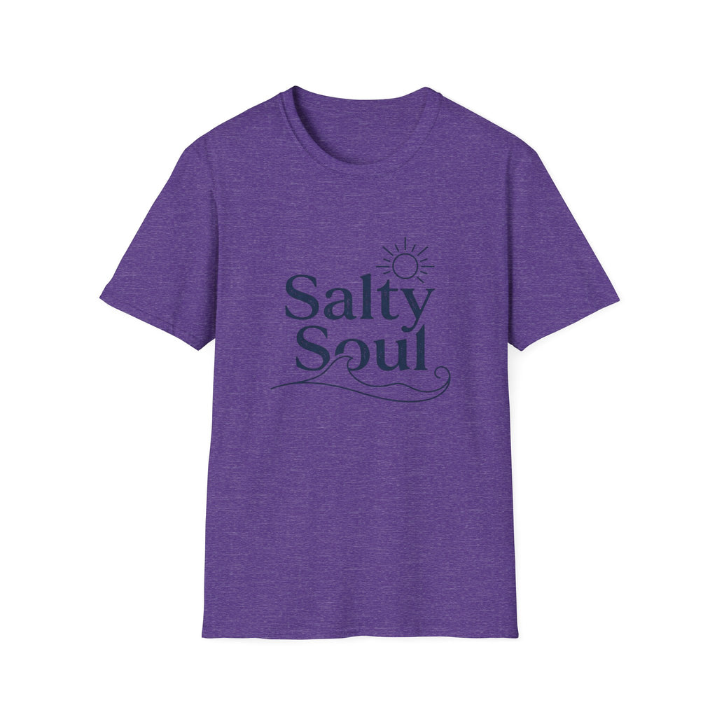 Salty Soul Beach T-Shirt — Nautical Sun & Wave Graphic Tee