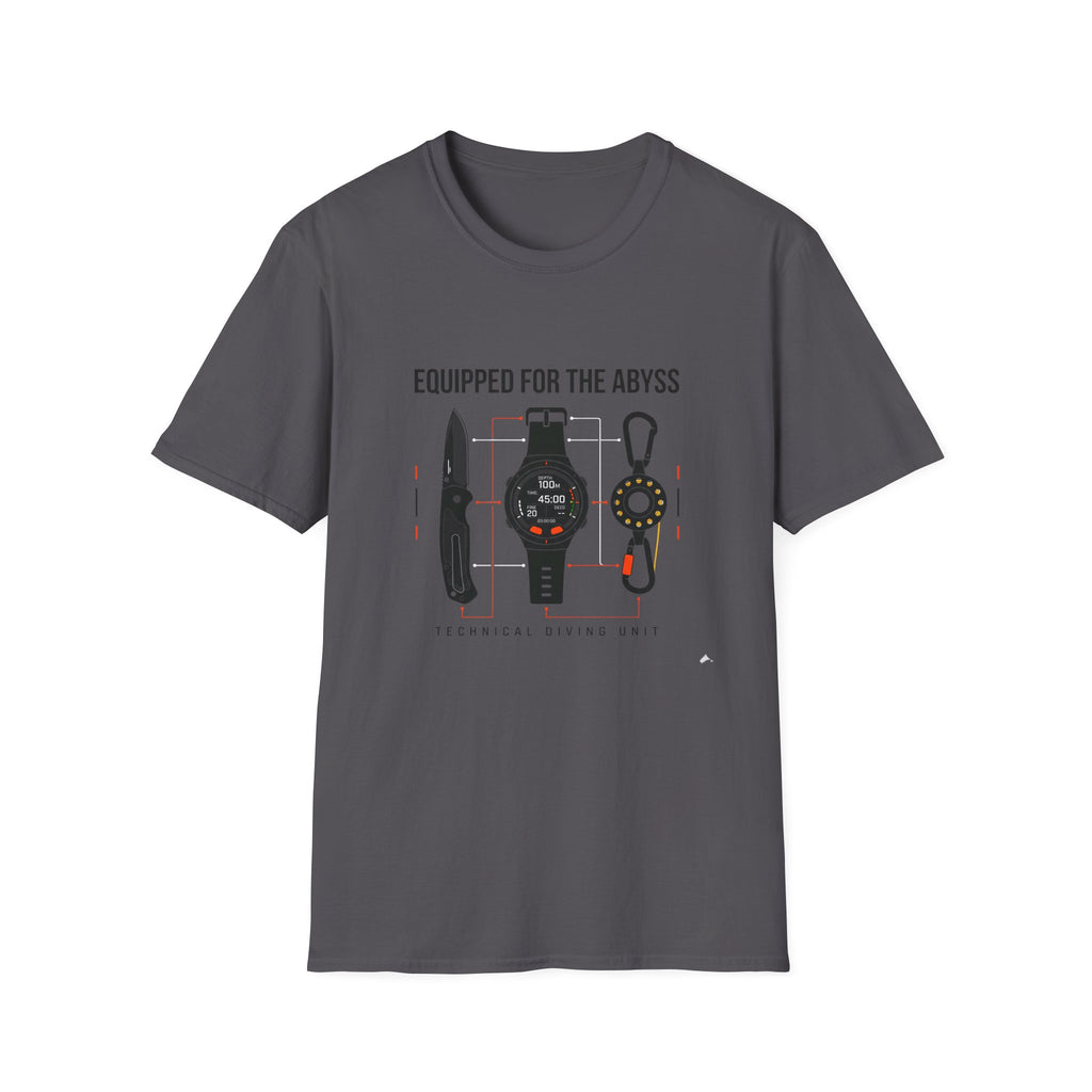 Equipped for the Abyss Scuba Gear T-Shirt — Technical Diving Tools Tee