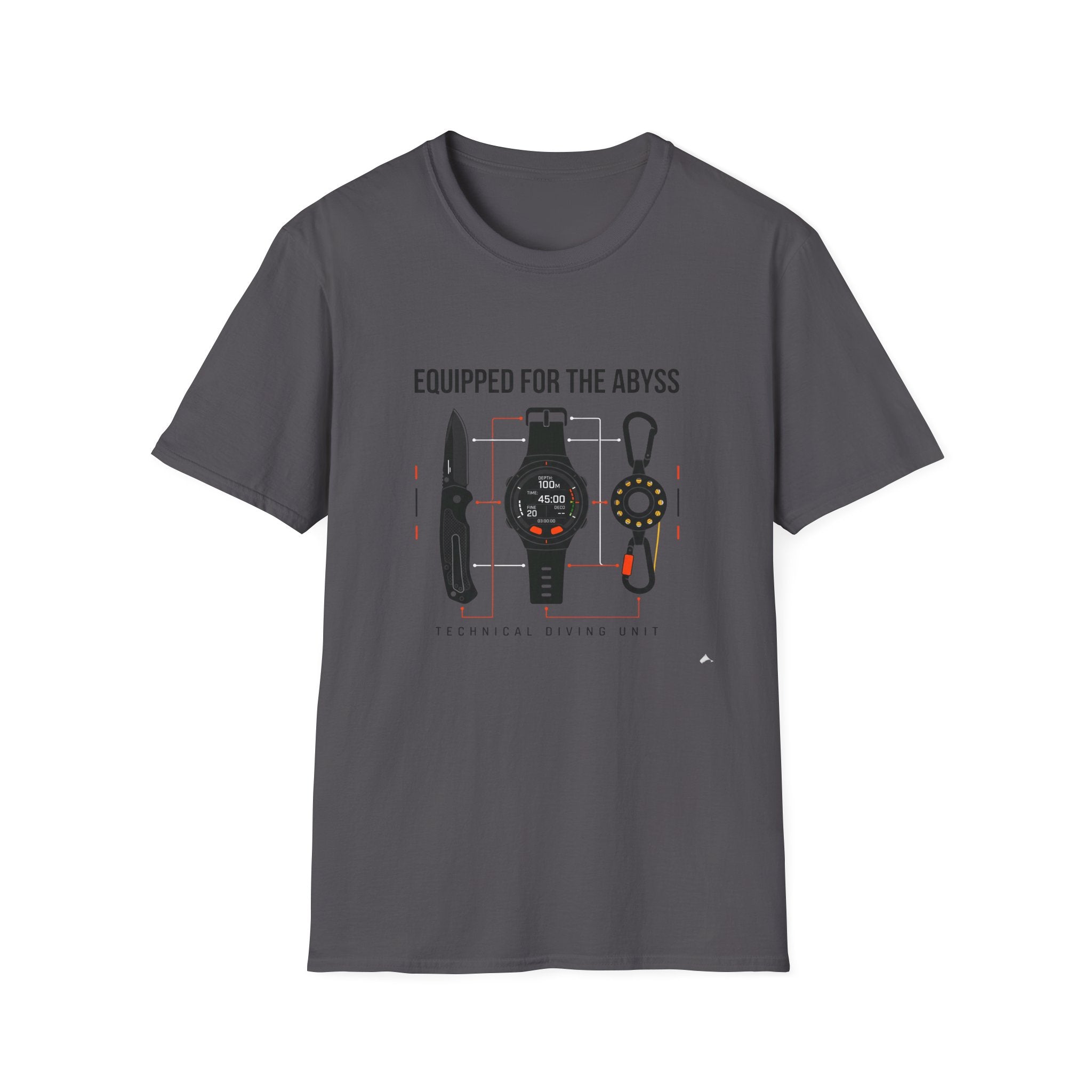 Equipped for the Abyss Scuba Gear T-Shirt — Technical Diving Tools Tee