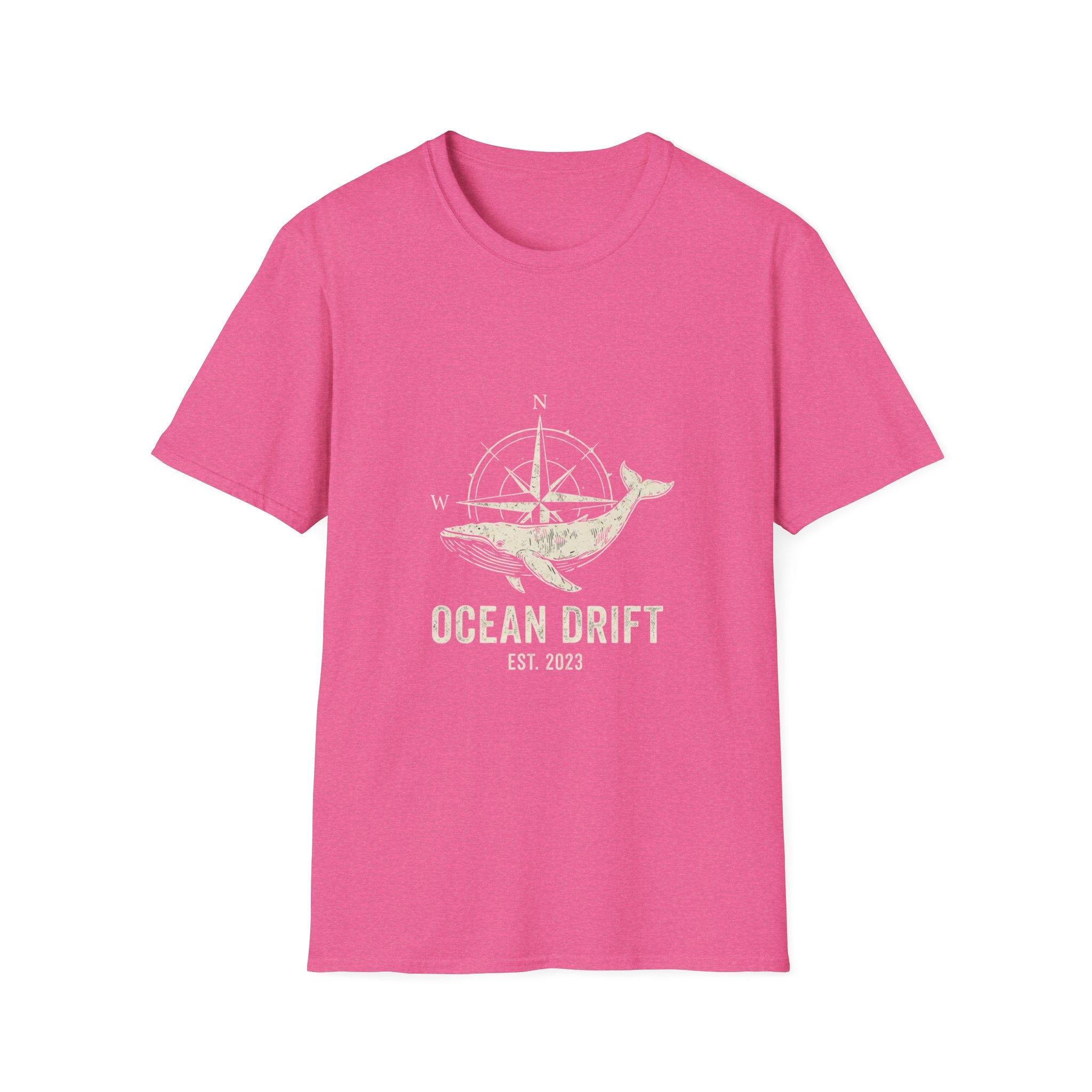 Ocean Drift Whale Compass T-Shirt — Nautical Adventure Graphic Tee