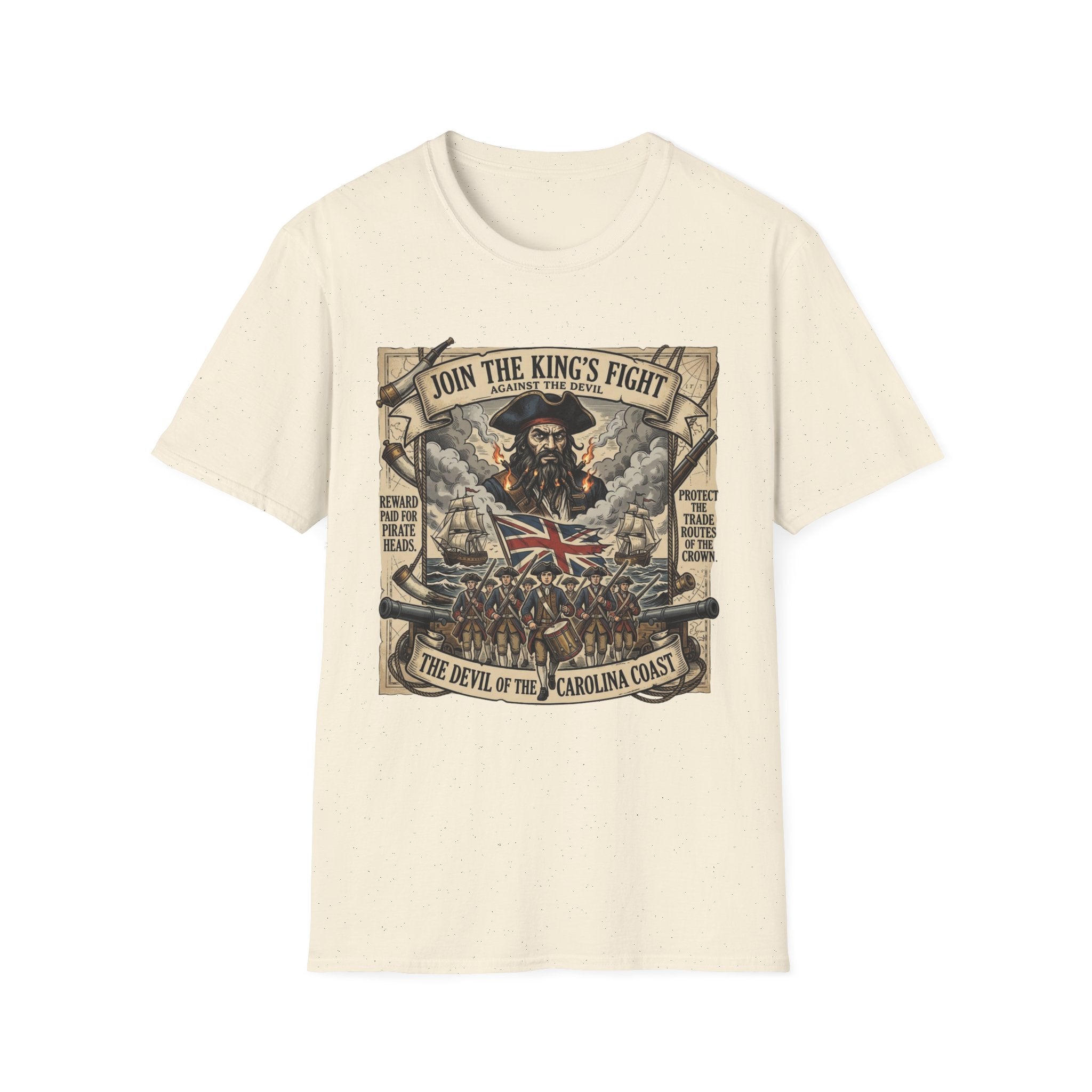 Pirate Propaganda T-Shirt — "Join the King's Fight" Vintage Nautical Design