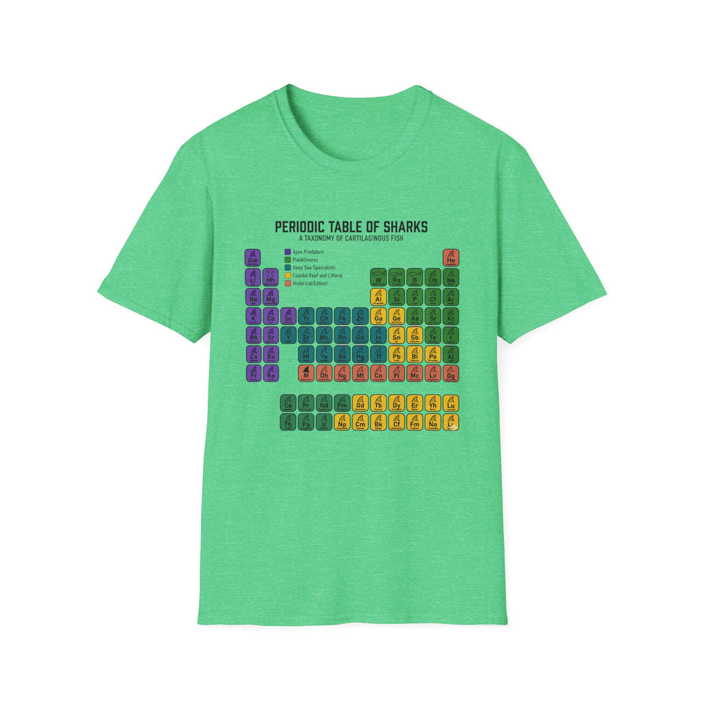 Periodic Table of Sharks T-Shirt — Graphic Shark Species Chart Tee