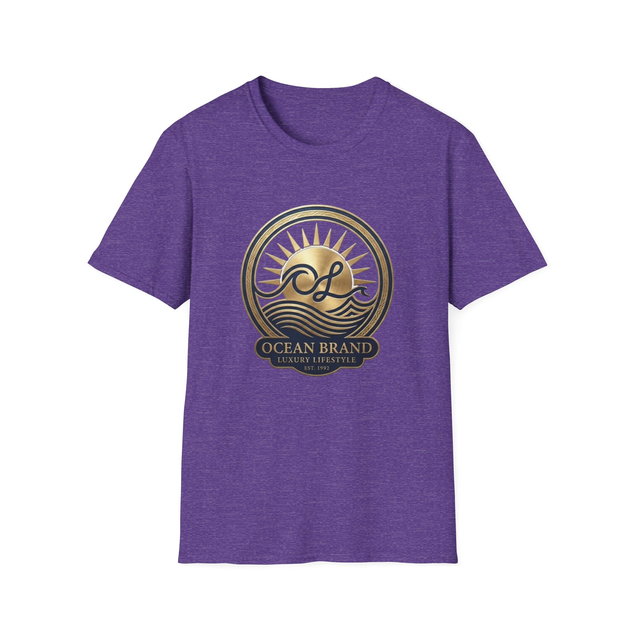 Ocean Brand Vintage Logo T-Shirt — Nautical Sun & Waves Graphic
