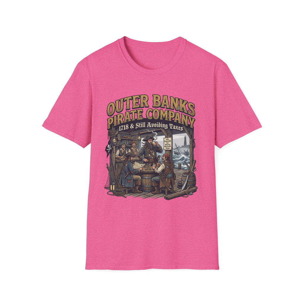 Outer Banks Pirate Company T-Shirt — "1718 & Still Avoiding Taxes" Vintage Nautical Tee