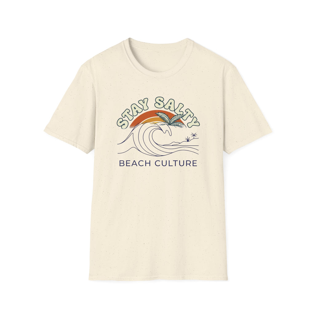 Stay Salty Beach Culture T-Shirt — Retro Wave Surf Graphic Tee
