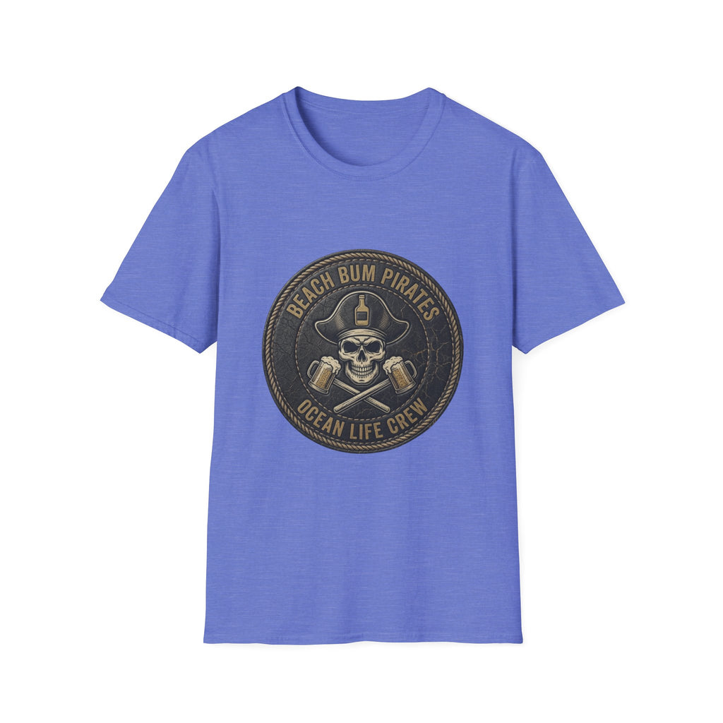 Beach Bum Pirates T-Shirt — Ocean Life Crew Skull Logo Tee