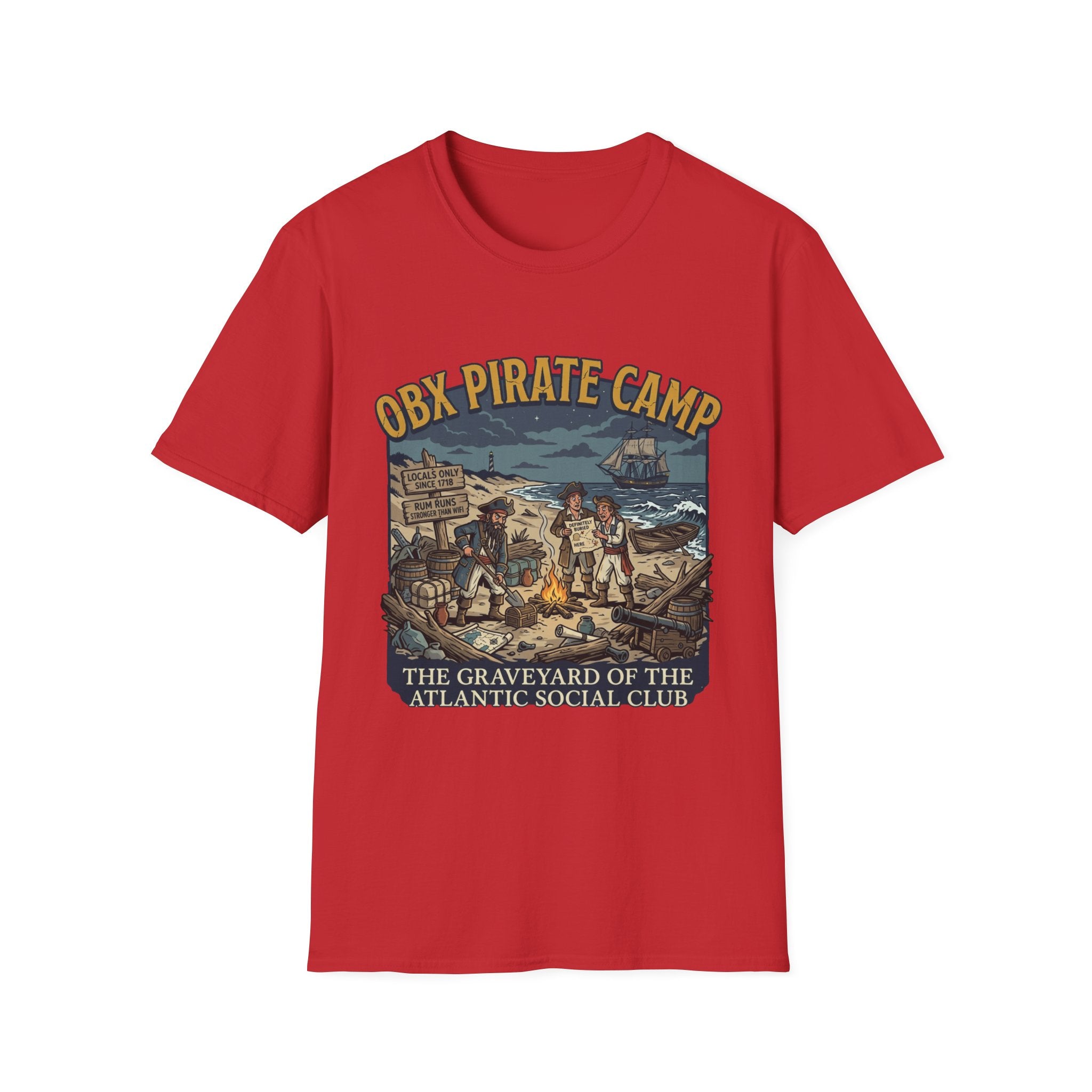 OBX Pirate Camp T-Shirt — Coastal Pirate Adventure Tee