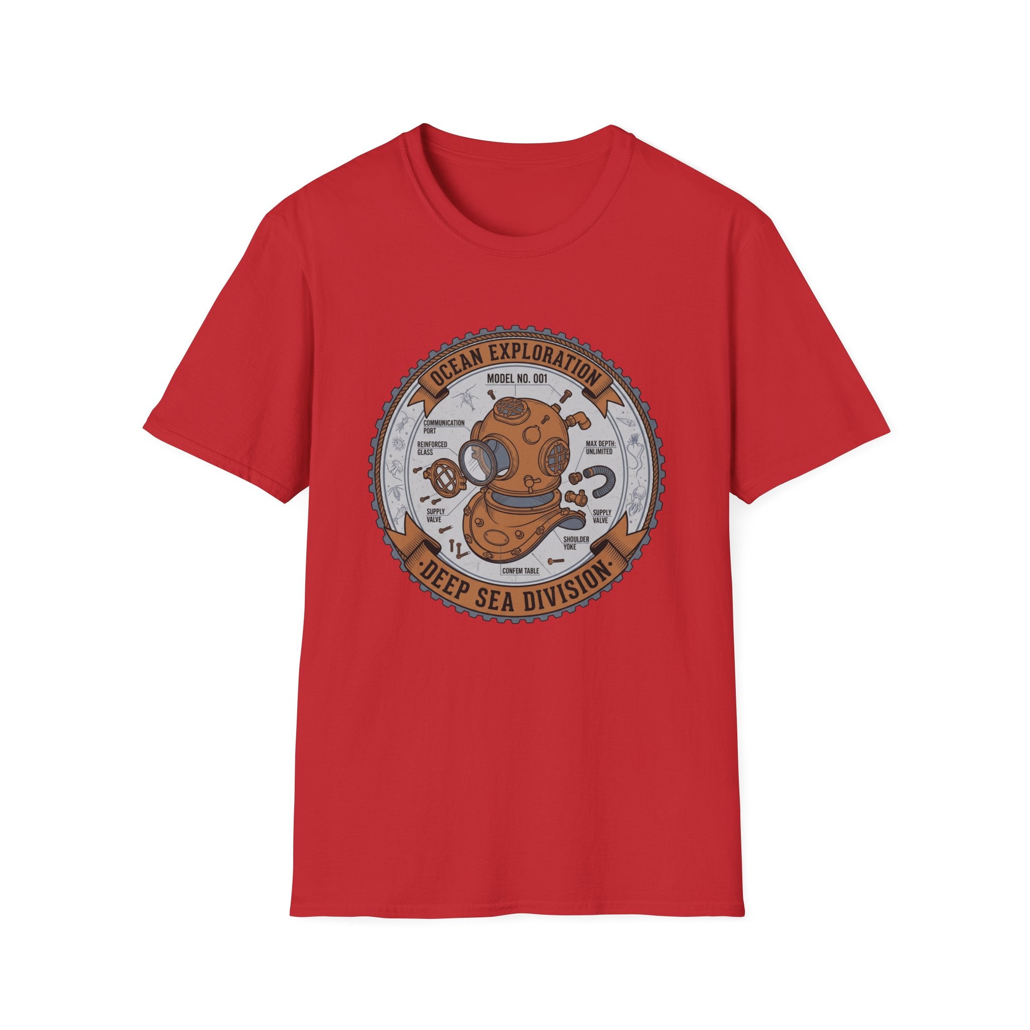 Deep Sea Division T-Shirt — Ocean Exploration Vintage Diving Helmet Tee