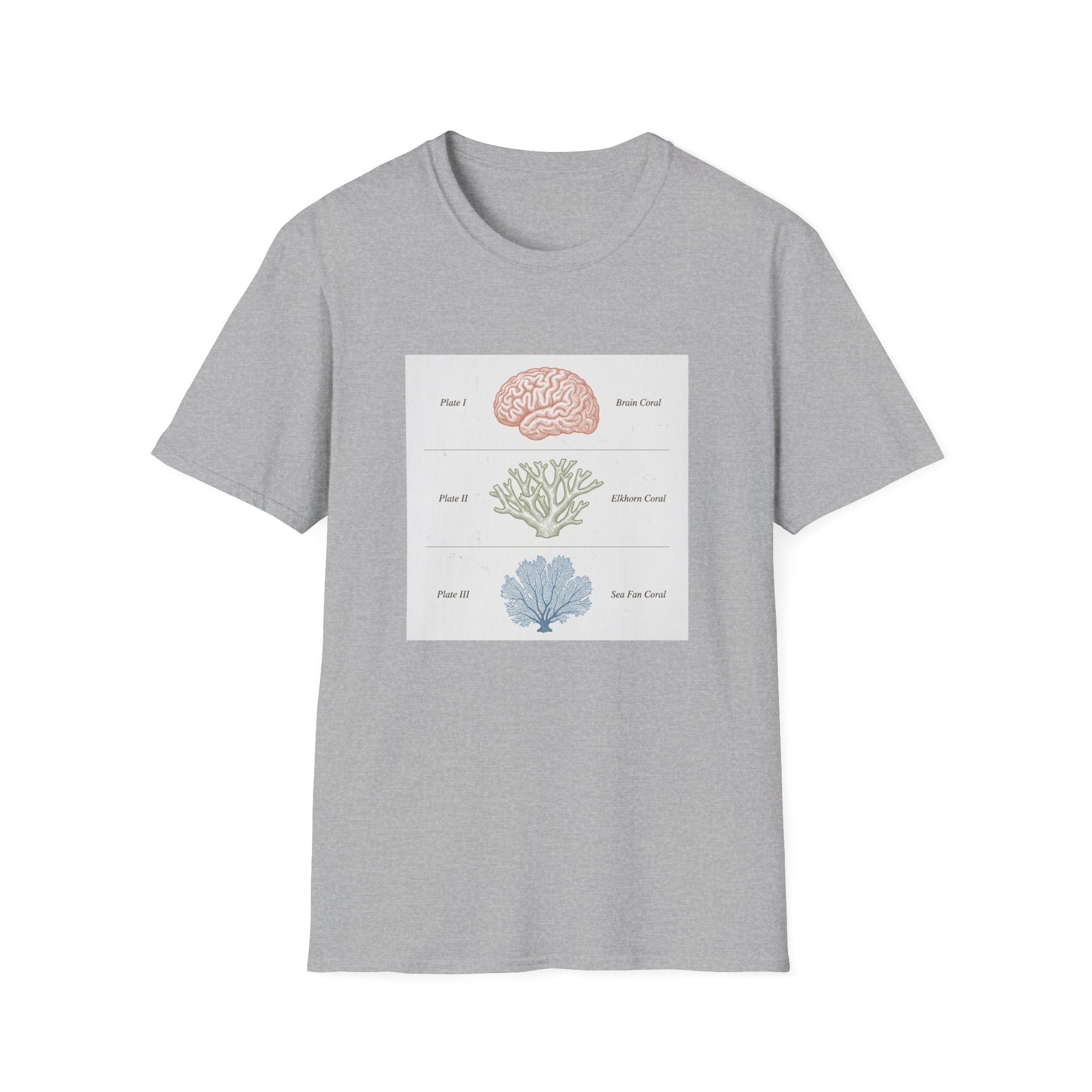 Brain, Coral, Sea Life T-Shirt – "Plant It, Grow It, Love It" Ocean Anatomy Tee