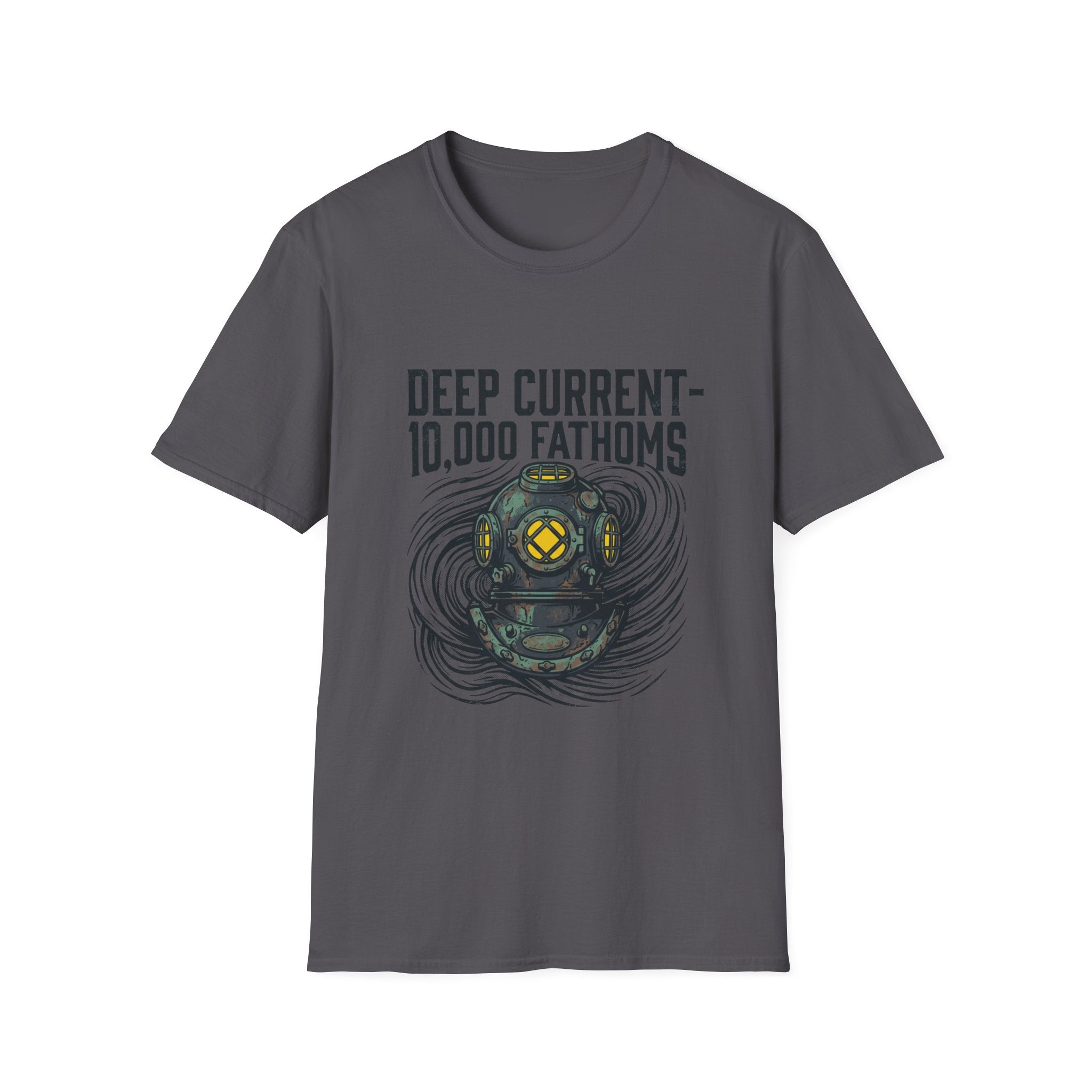 Deep Current T-Shirt — 'Deep Current 10,000 Fathoms' Vintage Diver Graphic Tee