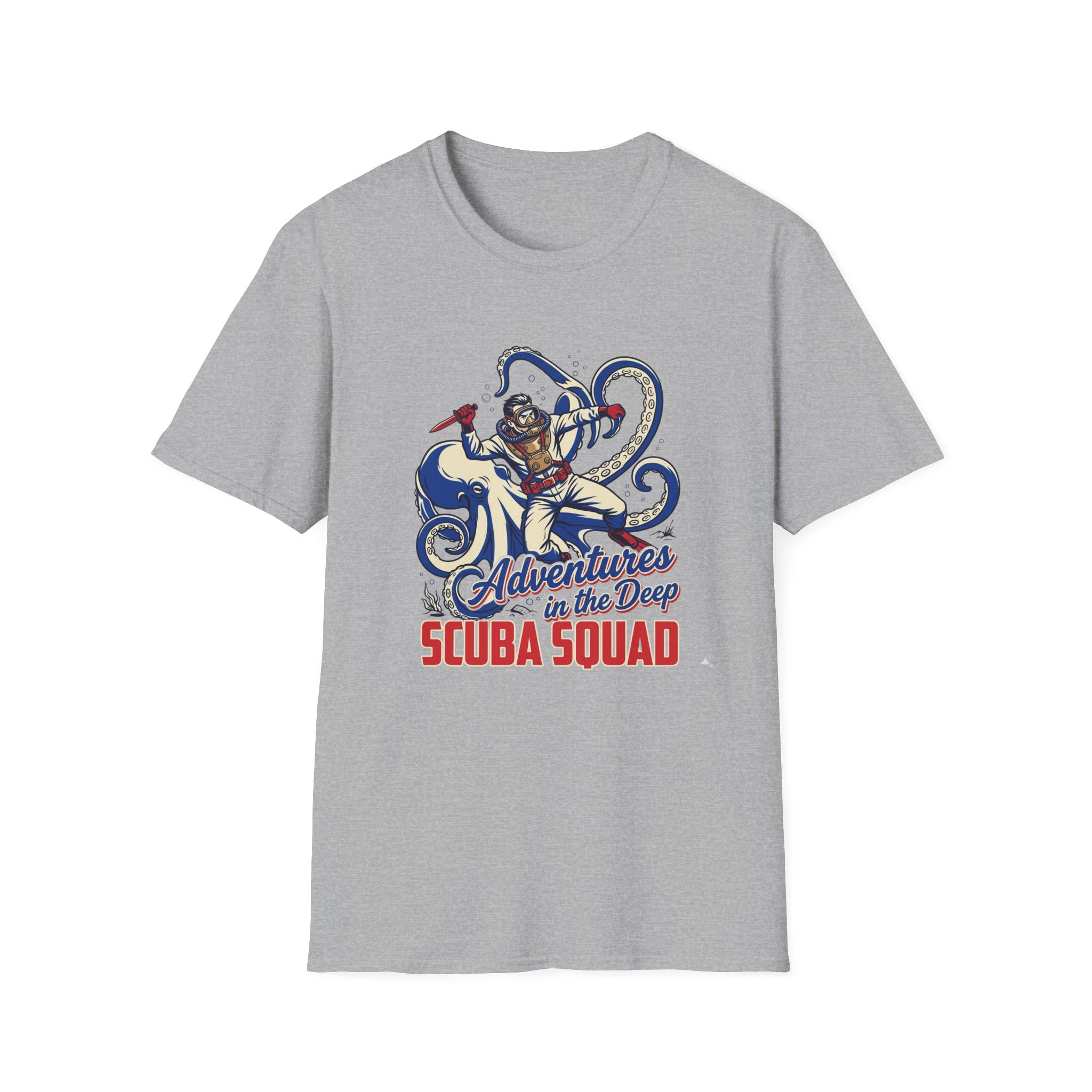 Scuba Squad T-Shirt — 'Adventures in the Deep' Vintage Diver Octopus Graphic Tee