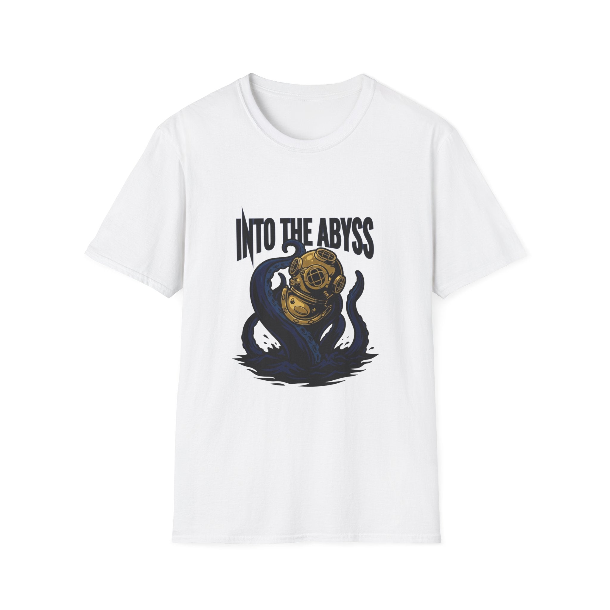 Into the Abyss T-Shirt — Deep Sea Diver & Octopus Graphic Tee