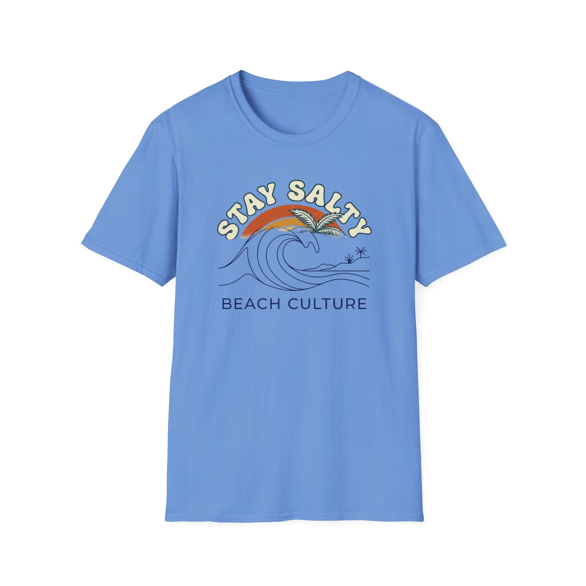 Stay Salty Beach Culture T-Shirt — Retro Wave Surf Graphic Tee