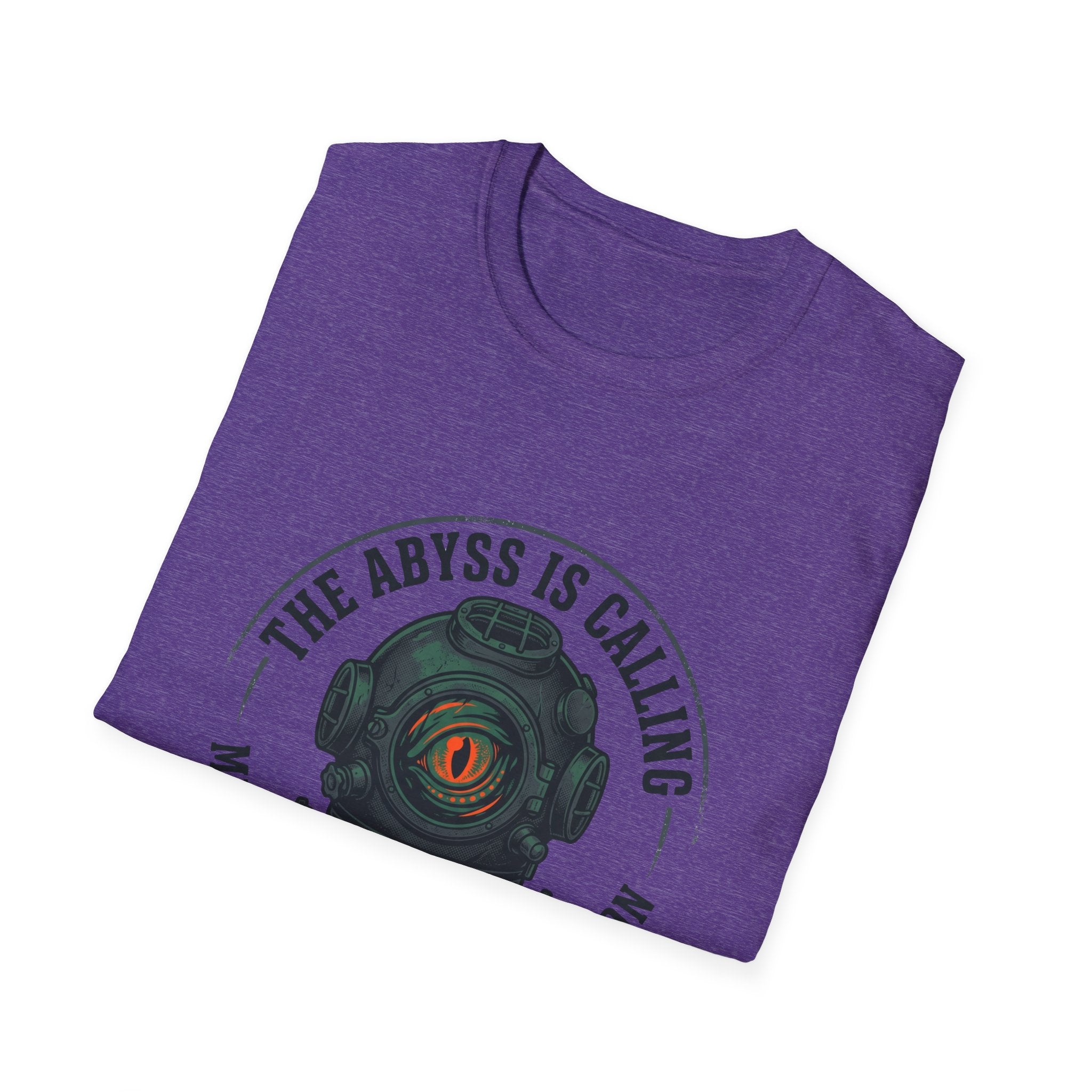 The Abyss Is Calling T-Shirt — Midnight Zone Diver Helmet Graphic Tee