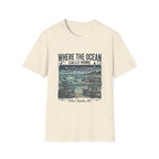 Where the Ocean Calls Home T‑Shirt — Coastal Lighthouse Graphic Tee (Outer Banks)