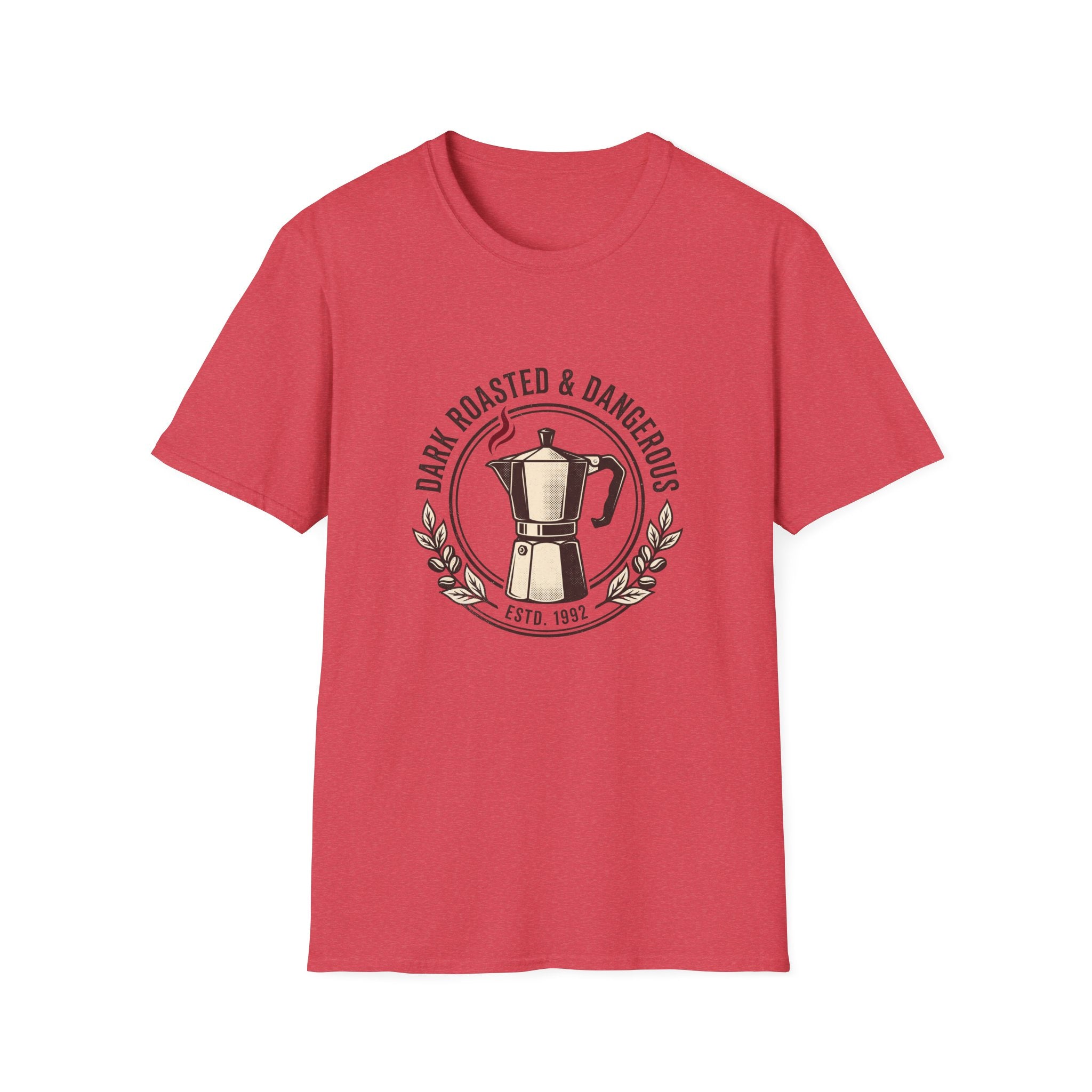 Moka Pot Tee — "Dark Roasted & Dangerous" Coffee T-Shirt