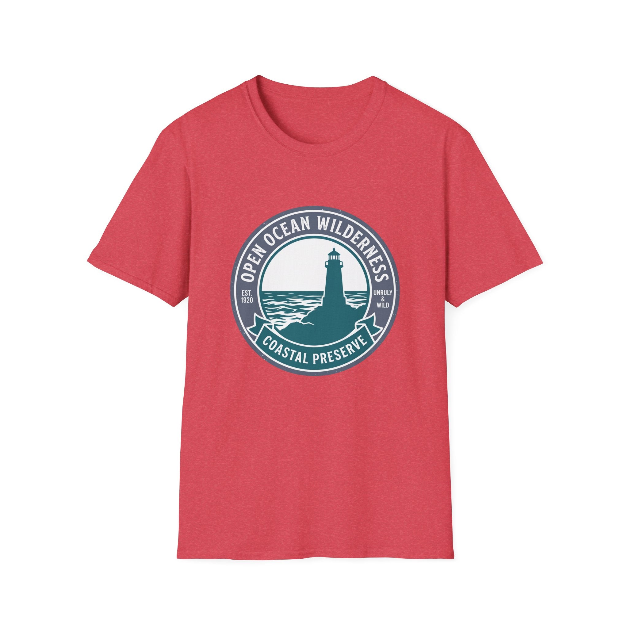 Coastal Preserve Lighthouse T-Shirt — Open Ocean Wilderness Graphic Tee