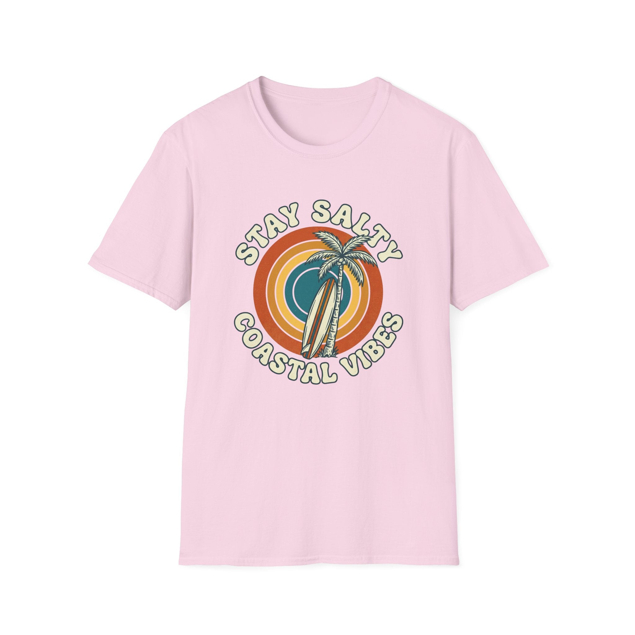 Stay Salty Coastal Vibes T-Shirt — Retro Palm Beach Graphic Tee