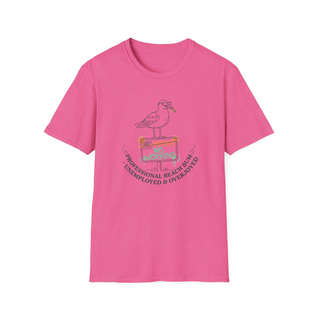Seagull 'No Working' Beach T-Shirt — Professional Beach Bum Tee