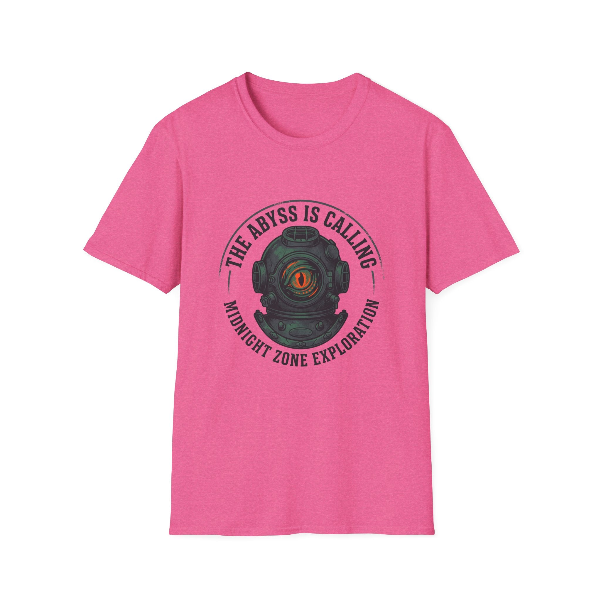 The Abyss Is Calling T-Shirt — Midnight Zone Diver Helmet Graphic Tee