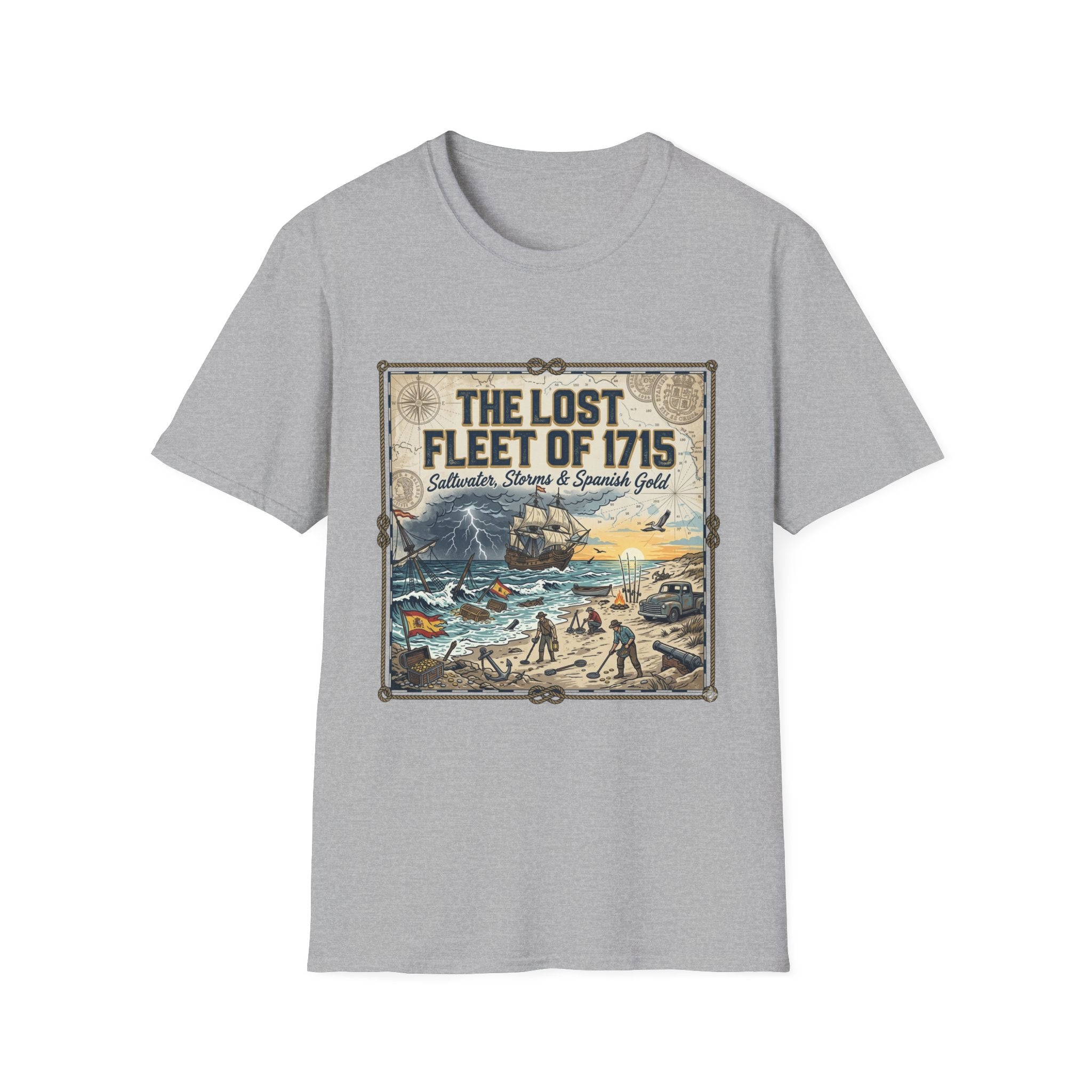The Lost Fleet of 1715 T-Shirt — Vintage Salvage, Storms & Spanish Gold Graphic Tee