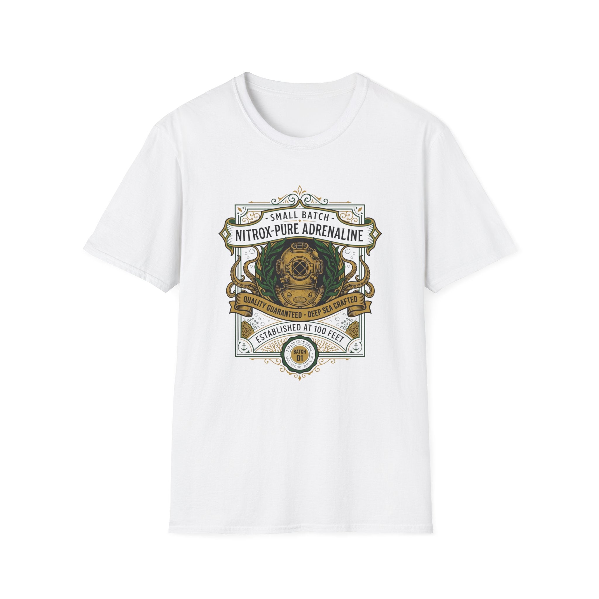 Nitrox Pure Adrenaline Graphic T-Shirt — Vintage Diving Emblem Tee