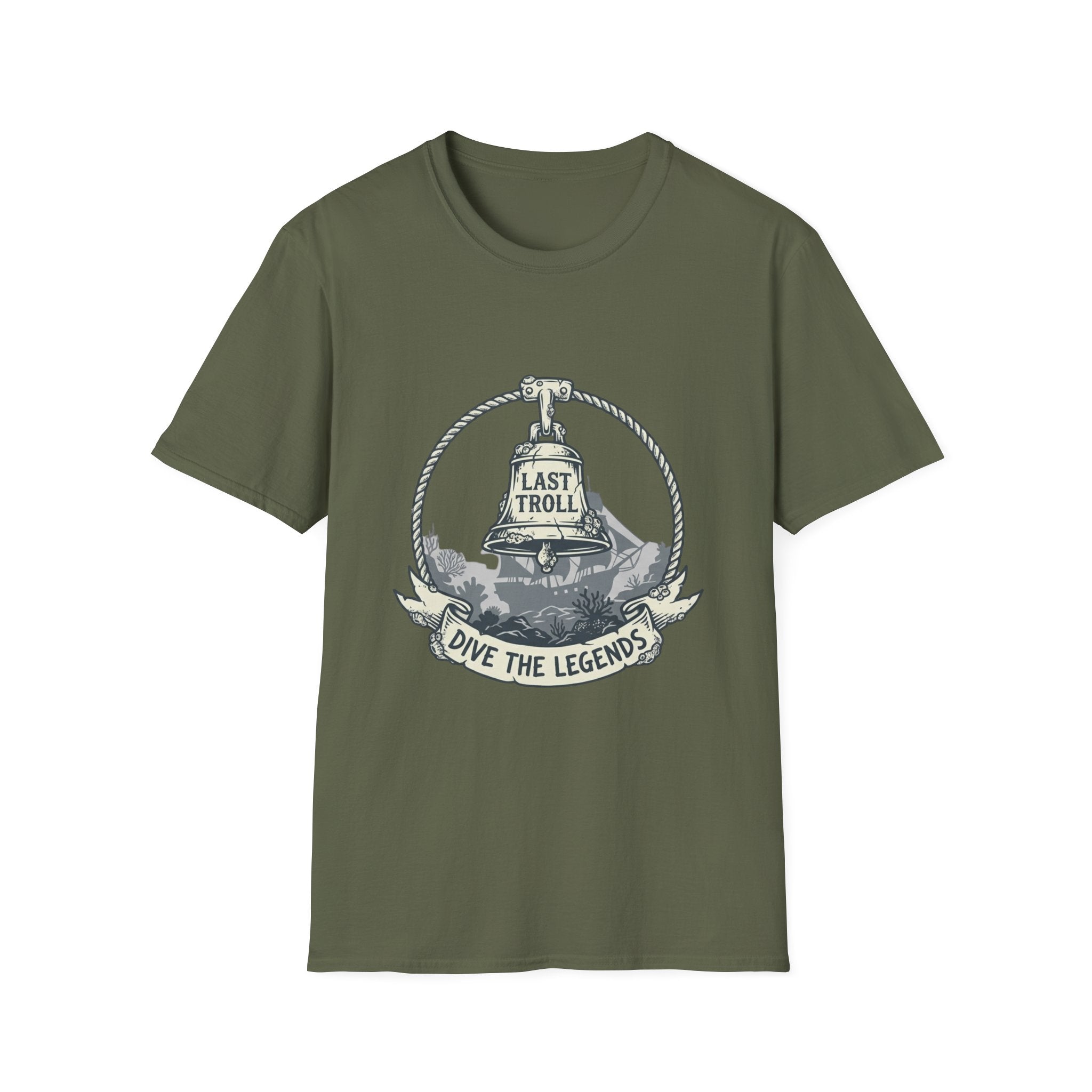 T-Shirt — 'Last Troll' Nautical Dive Badge Tee (Dive the Legends)