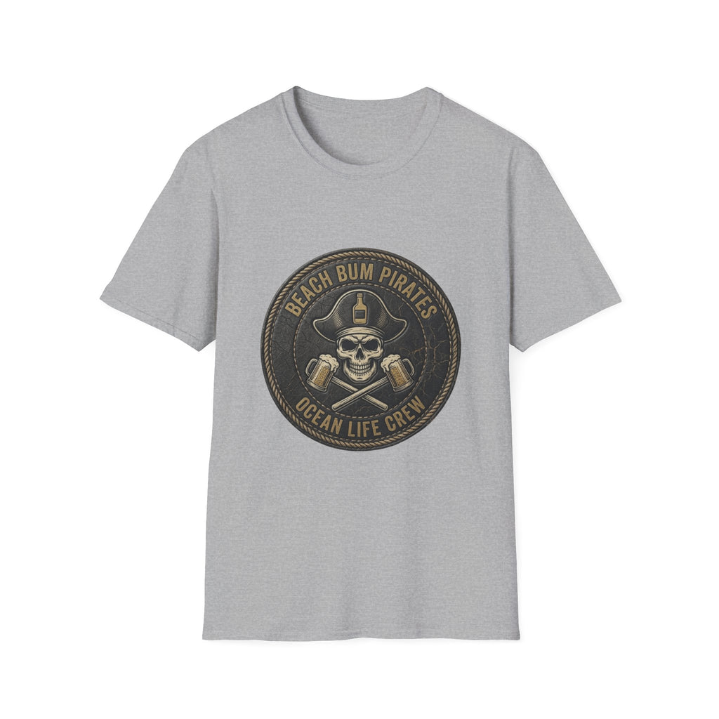 Beach Bum Pirates T-Shirt — Ocean Life Crew Skull Logo Tee