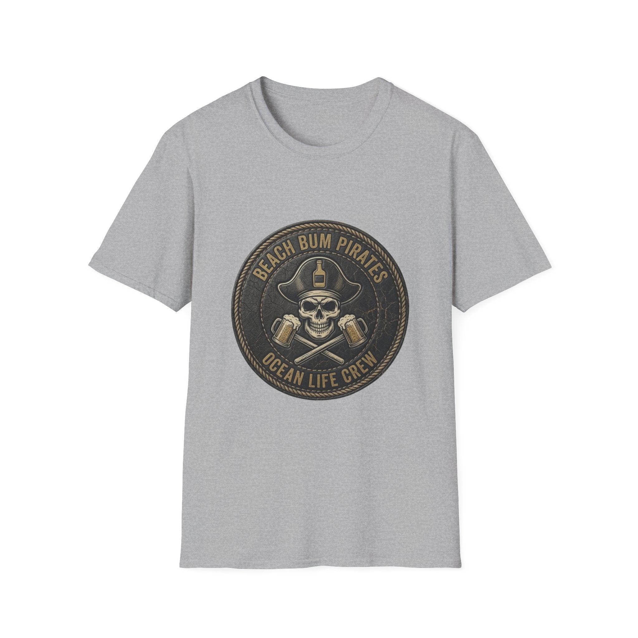 Beach Bum Pirates T-Shirt — Ocean Life Crew Skull Logo Tee