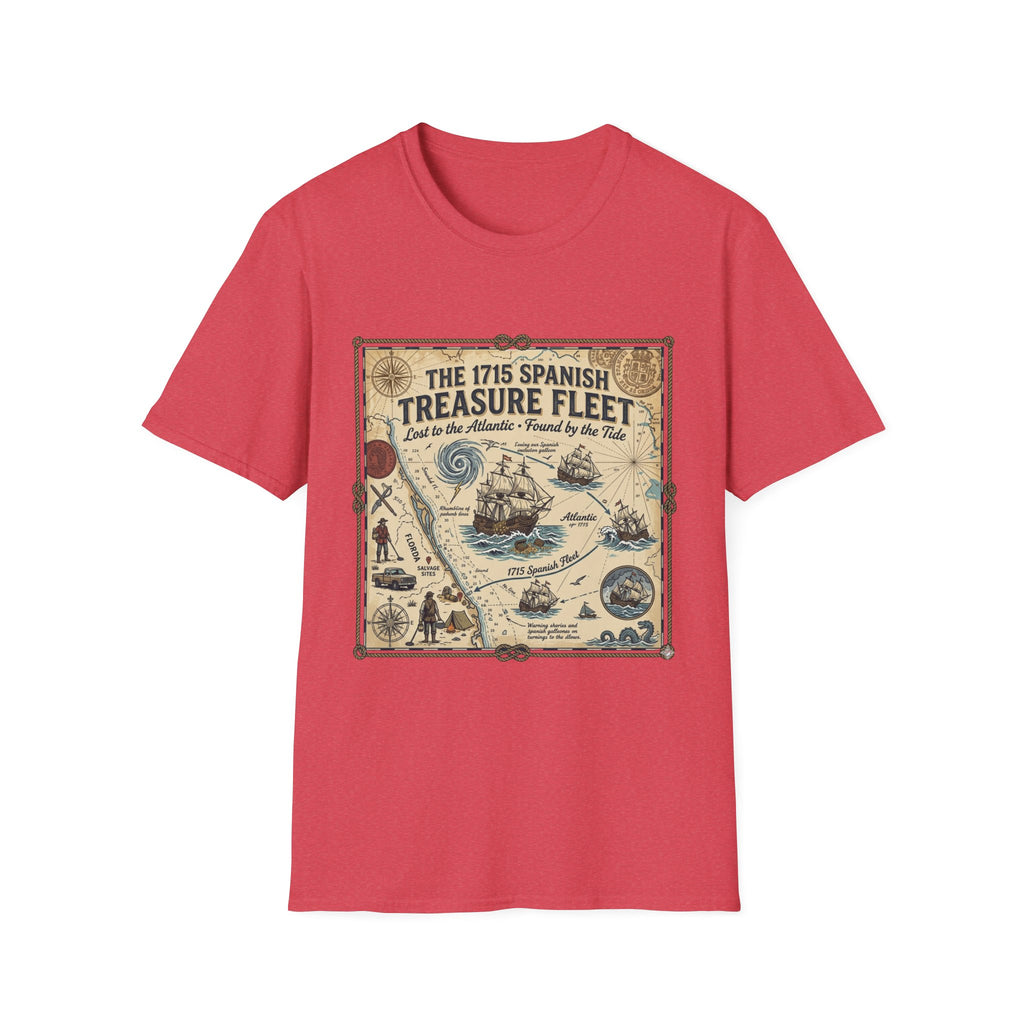 Treasure Fleet T-Shirt — 1715 Spanish Shipwreck Map Vintage Dive Tee