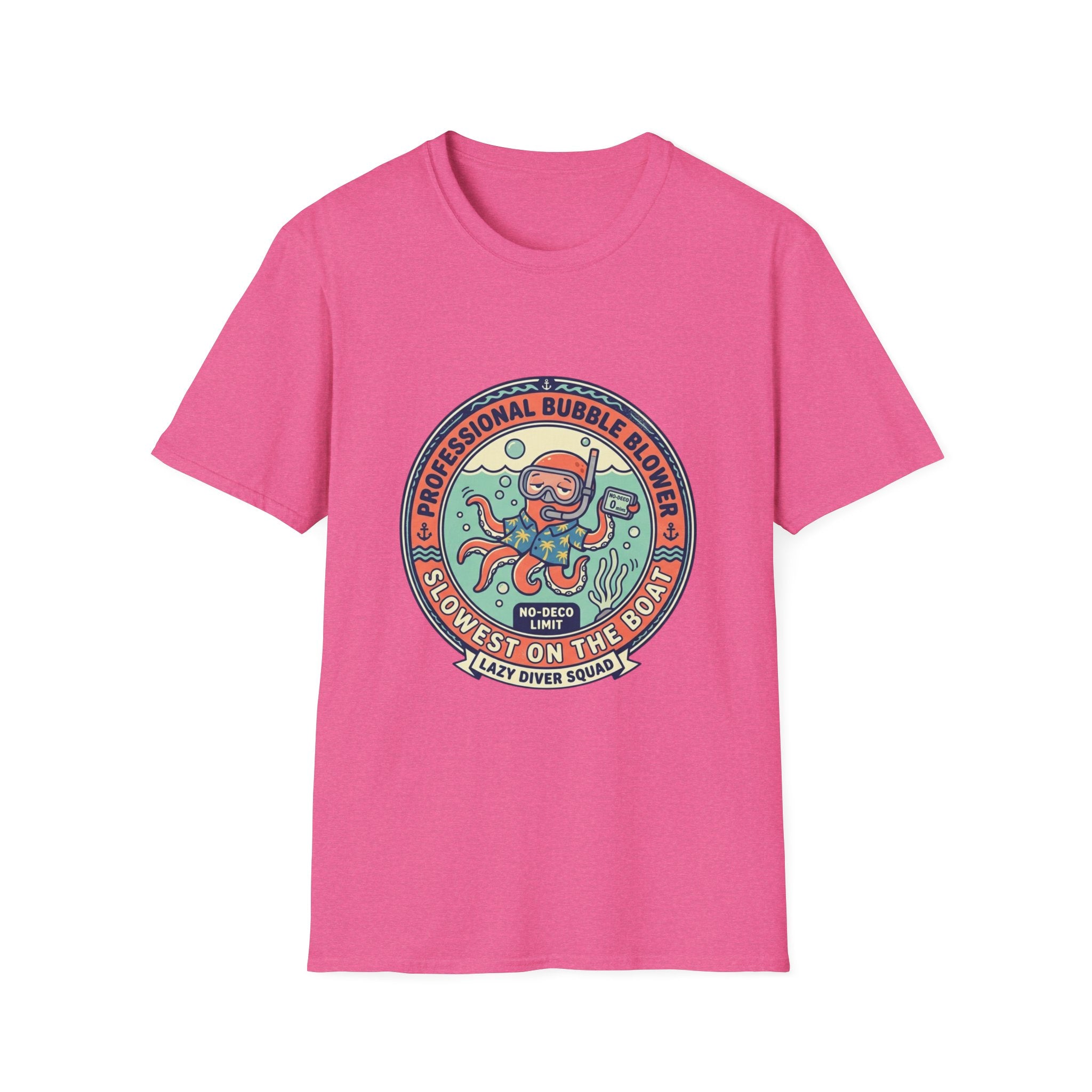Octopus Bubble Blower T-Shirt — "Professional Bubble Blower" Retro Nautical Tee