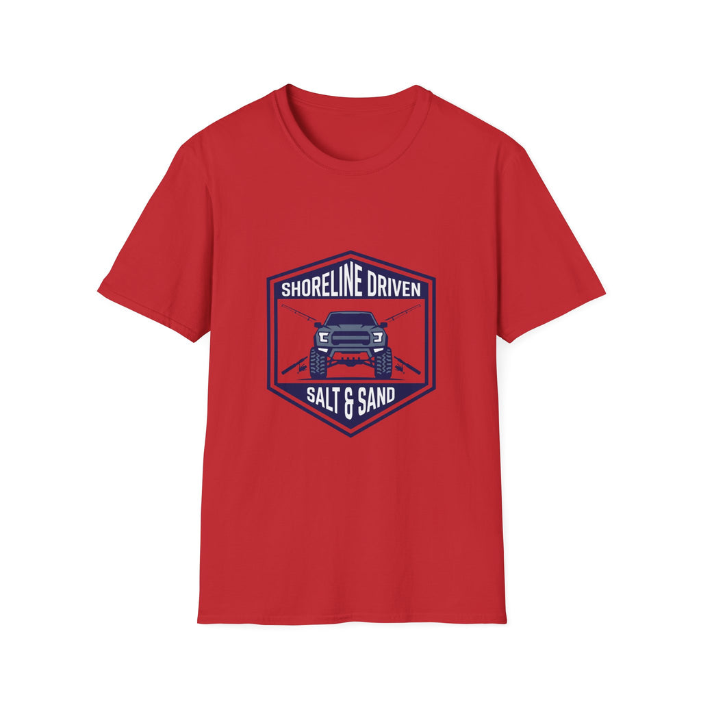 Shoreline Driven Salt & Sand T-Shirt — Coastal 4x4 Beach Adventure Tee