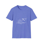 Sunrise Seagulls Graphic T-Shirt — Minimal Beach Sunset Tee