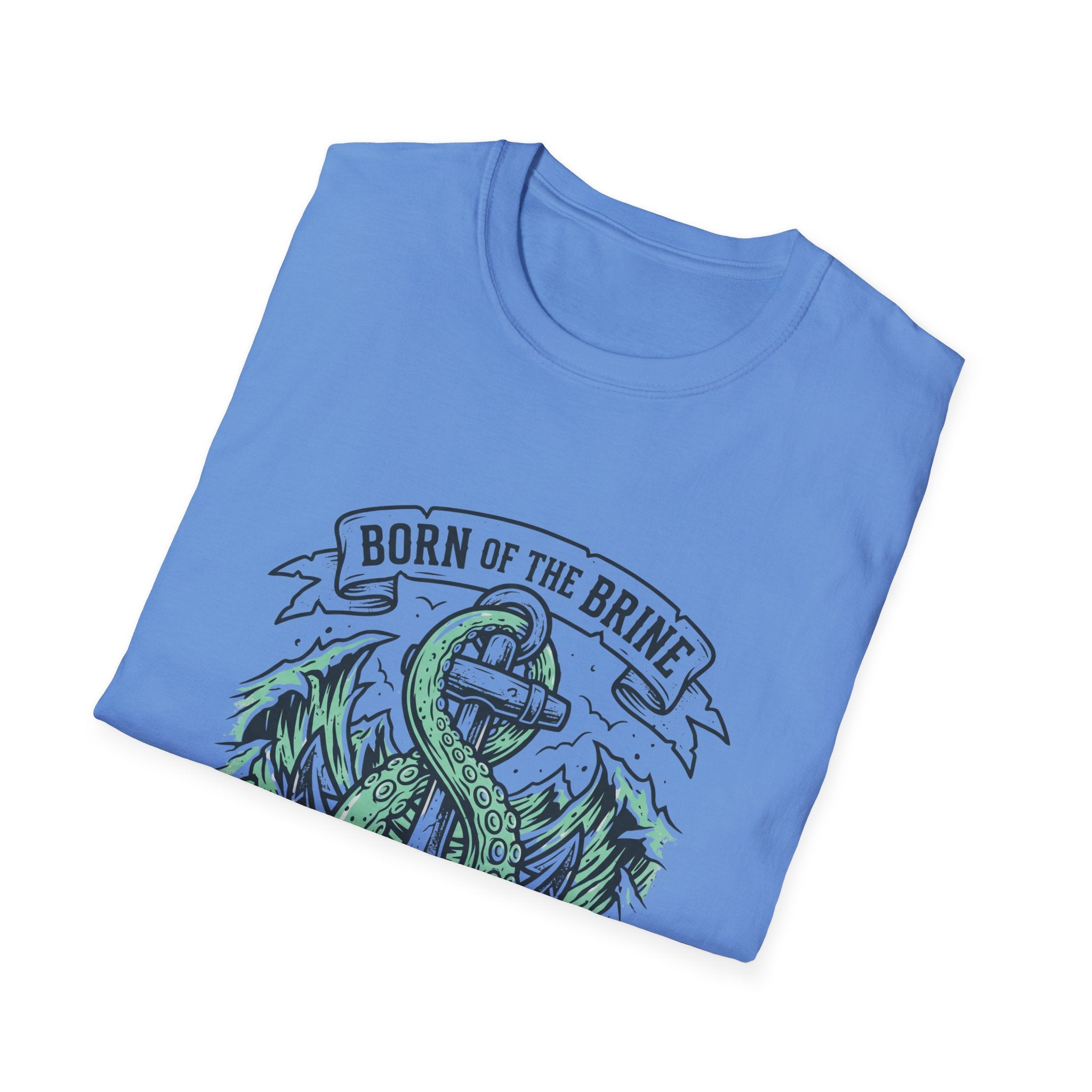 Anchor Skull T-Shirt — "Born of the Brine / Death or Depth" Nautical Graphic Tee